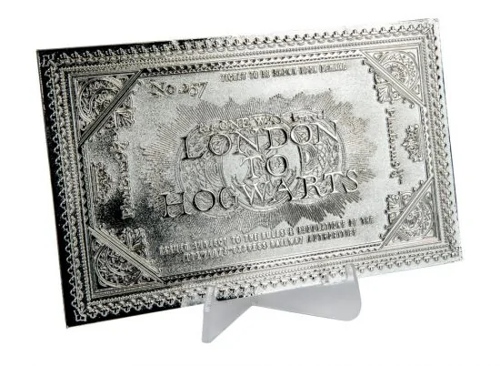 Silver Plated Ticket Harry Potter Hogwarts Express 