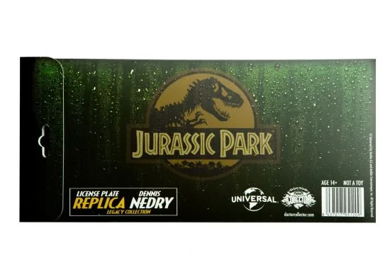 Jurassic Park: Dennis Nedry License Plate Replica - Merchoid