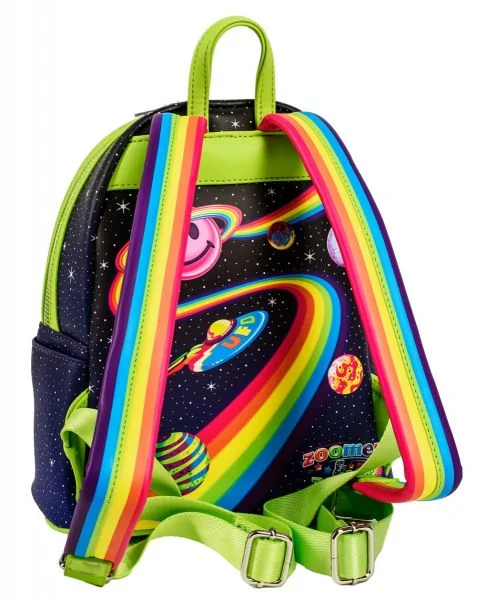 Lisa Frank: Yellow Rainbow Ring Saturn Loungefly Crossbody Bag