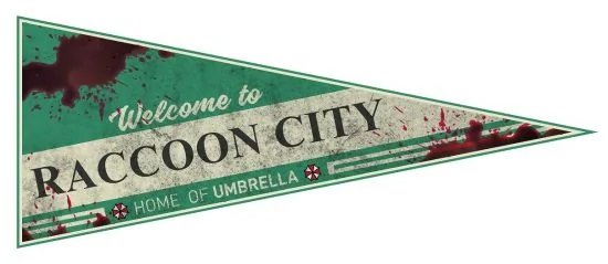Raccoon City Home of Umbrella Sign Doormat Resident Evil Inspired Welcome Mat 