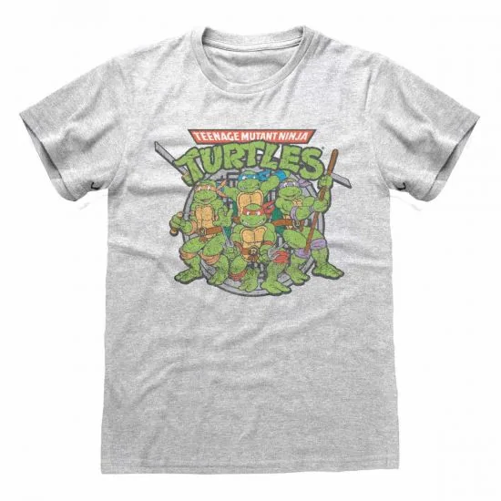 Teenage Mutant Ninja Turtles 'Group (White)' T-Shirt Mens Fashion
