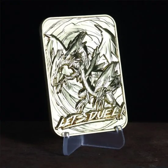 English Yugioh Blue-Eyes Ultimate Dragon Custom Limited Golden Metal Cards 
